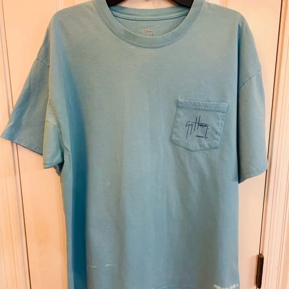 Guy Harvey Blue Water Blue Short Sleeve Tee - Picture 1 of 5
